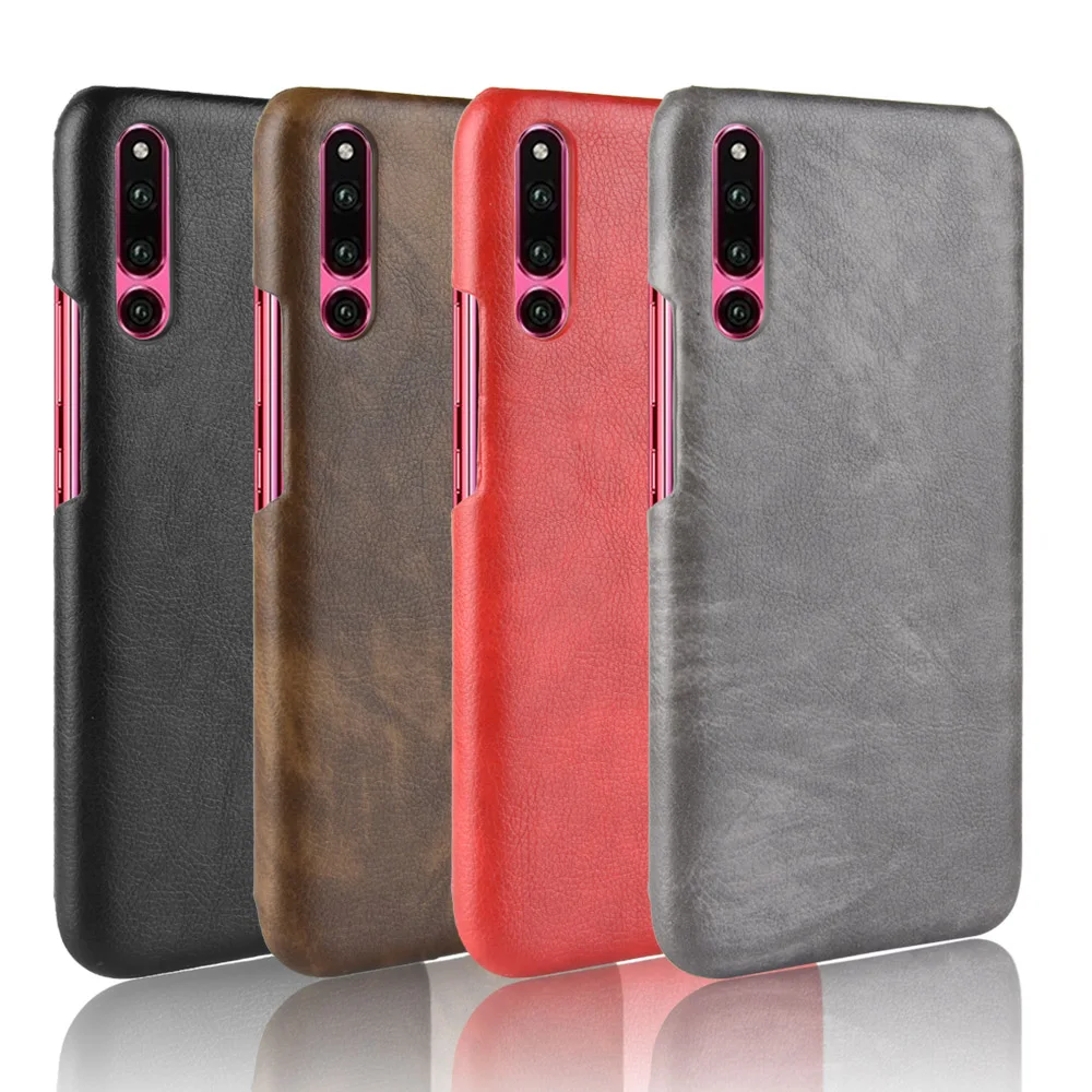 Чехол для Huawei Honor Magic 2 чехол из искусственной кожи с узором Личи и PC чехол-книжка