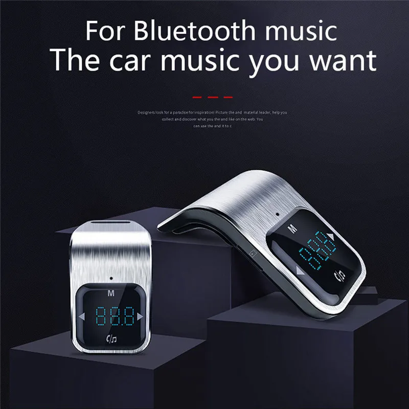 Автомобильное зарядное устройство kongyide для Bluetooth, двойное USB быстрое зарядное устройство, fm-передатчик, проводной адаптер, mp3-плеер, 12 В-24 В, Прямая поставка, mar19