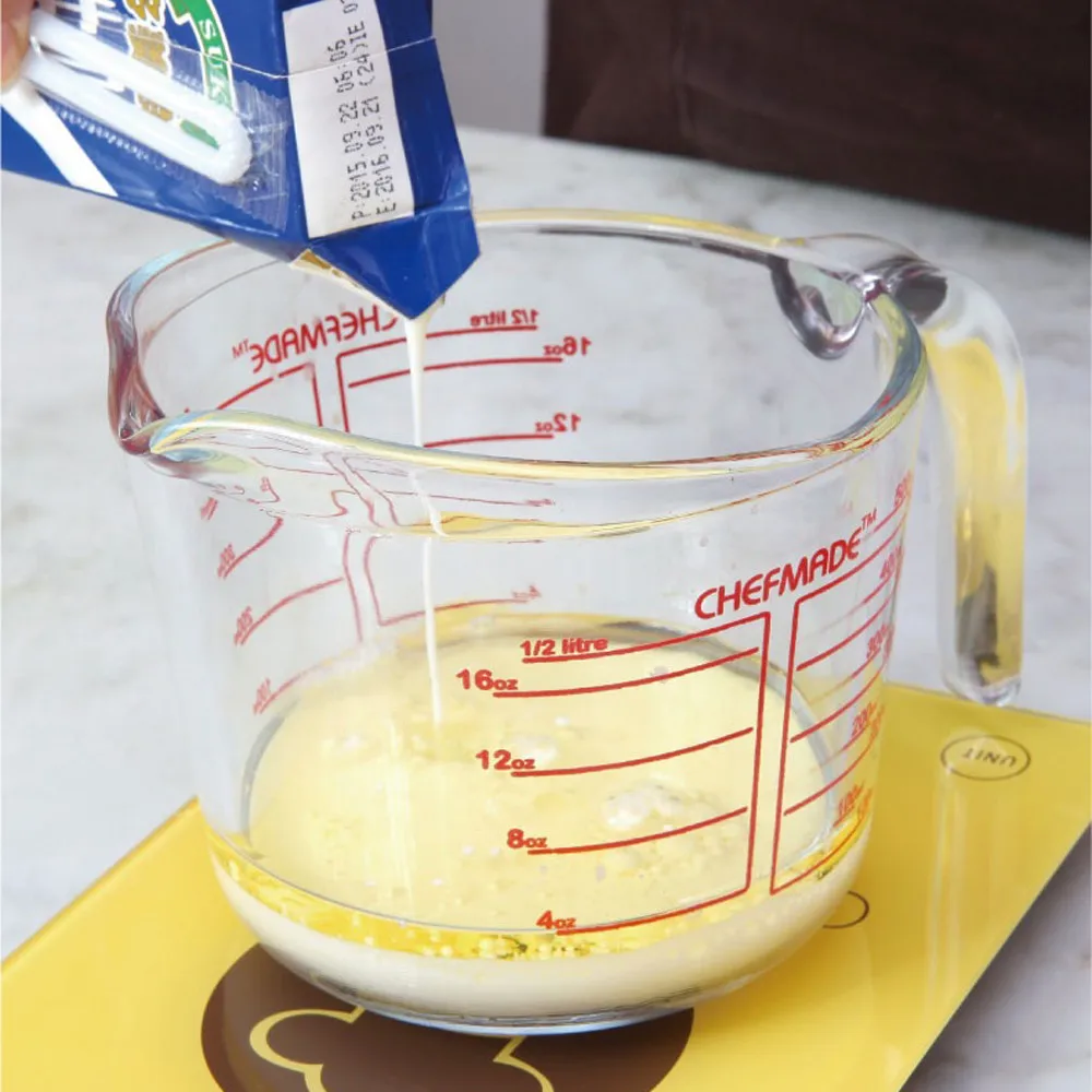 Saingace 500 мл стеклянный мерный стакан, прочный жидкостный измерительный кувшин для кухни, инструмент для выпечки u71227