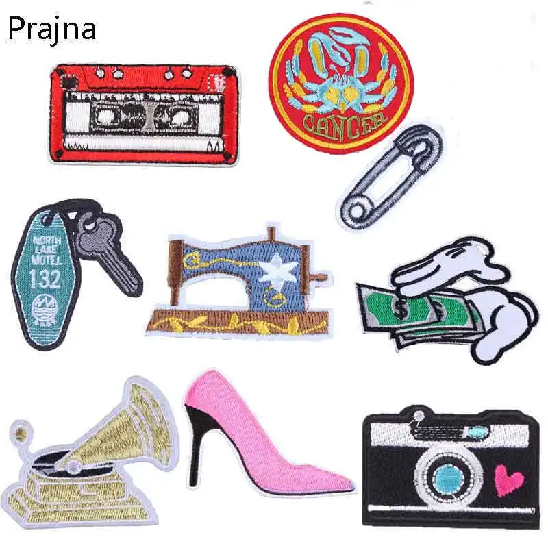 

Prajna Embroidered Patches Shoe Patch Retro Money Badges For Iron Apparel Accessories Art And Craft Sets Stripe Sew On Label C