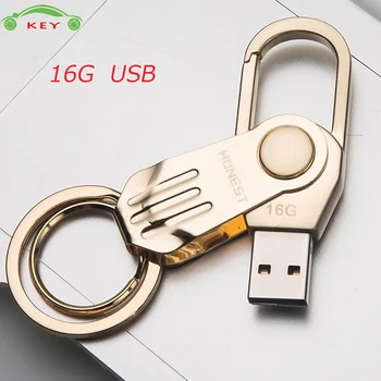 

Upscale Car 16G USB Keychain Auto Metal Men Keyring Key Chain for Suzuki Yamaha Renault Land Rover Jaguar BMW Audi Volvo smart