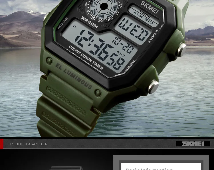SKMEI спортивные мужские часы Открытый обратного отсчета хронограф цифровой часы Модные непромокаемые наручные часы Relogio Masculino XFCS