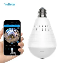 YuBeter 960P Беспроводная панорамная камера лампа 360 градусов Рыбий глаз объектив Домашняя безопасность видеонаблюдение ночное видение IP камера лампа