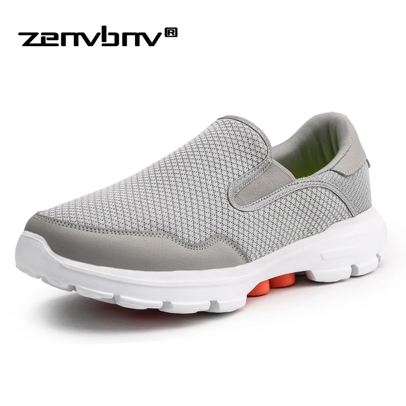 

Brand Men Casual Shoes Breathable Lace-Up Walking Shoes Summer Lightweight Comfortable Walking Men Shoes Black Plus Size 37-45