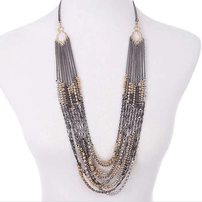 Hyperbole Retro Do Old Several Layer Chains Statement Gem ...
