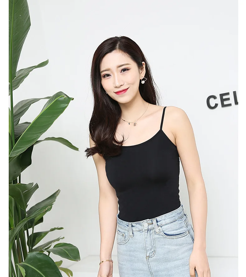 Women Sexy Camisole Tanks Slim Casual Tank Tops Lady's Undershirt Solid ...