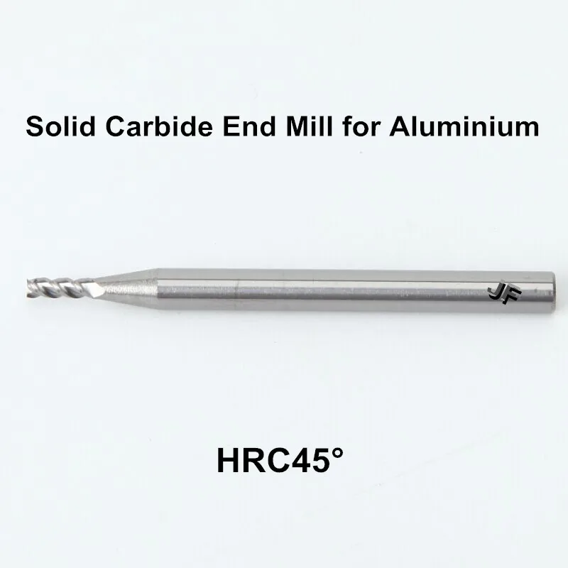 D4*12*D6*50*2T Solid carbide end mills 2 Flute For Aluminum metric size Uncoated HRC45 Overall