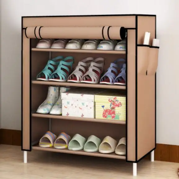 77*60*30 سنتيمتر أربعة طبقات منسوجات حذاء خزائن أكسفورد القماش رف الأحذية