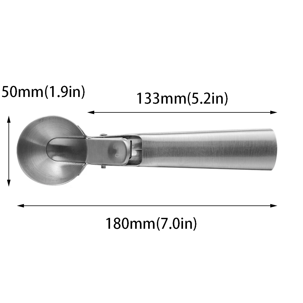 Ложка для мороженого из нержавеющей стали, Шариковая ложка для йогурта, ложка для копания фруктов, полированные инструменты для мороженого, ложка-шарик для мороженого