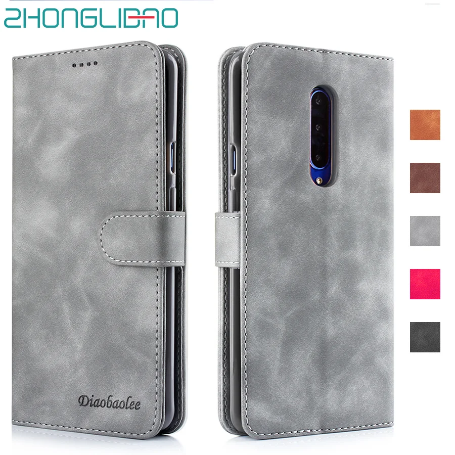 

Luxury Matte Leather Flip Wallet Case for Oneplus 7 Pro 7 Card Holder Stand Phone Cover on One Plus 7 Pro 128gb Global 360 Case