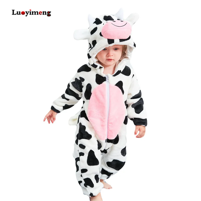Детский комбинезон для маленьких девочек одежда Kigurumi Пижама с рисунком животных