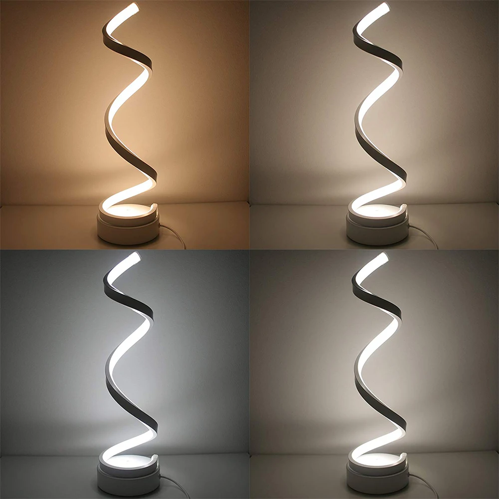 

FSum Vertical spiral LED desk lamp modern minimalist wind multi-color warm light home bedside lamp study eye protection