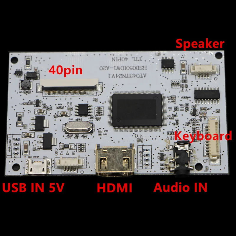 HDMI+ аудио 40pin lcd драйвер платы контроллера комплект для панели HSD050IDW1-A02 800*480 android USB 5 V