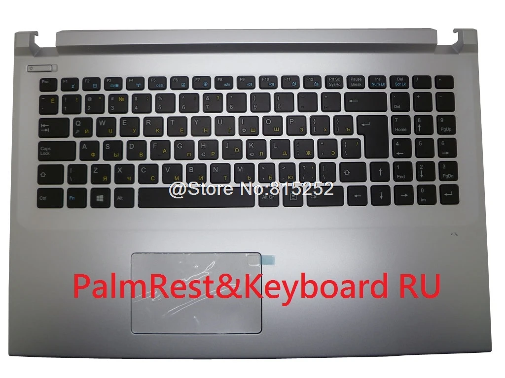 

PalmRest&Keyboard For DNS 0801052 0801232 0801233 NH5KB11 For DEXP Aquilon O140 O141 O142 O143 O144 NH5BT15 Russia RU Touchpad