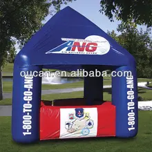 4x4x4mwhite и Серебристые Ткань Оксфорд Надувные этап палатки, надувные палатки партии для событий