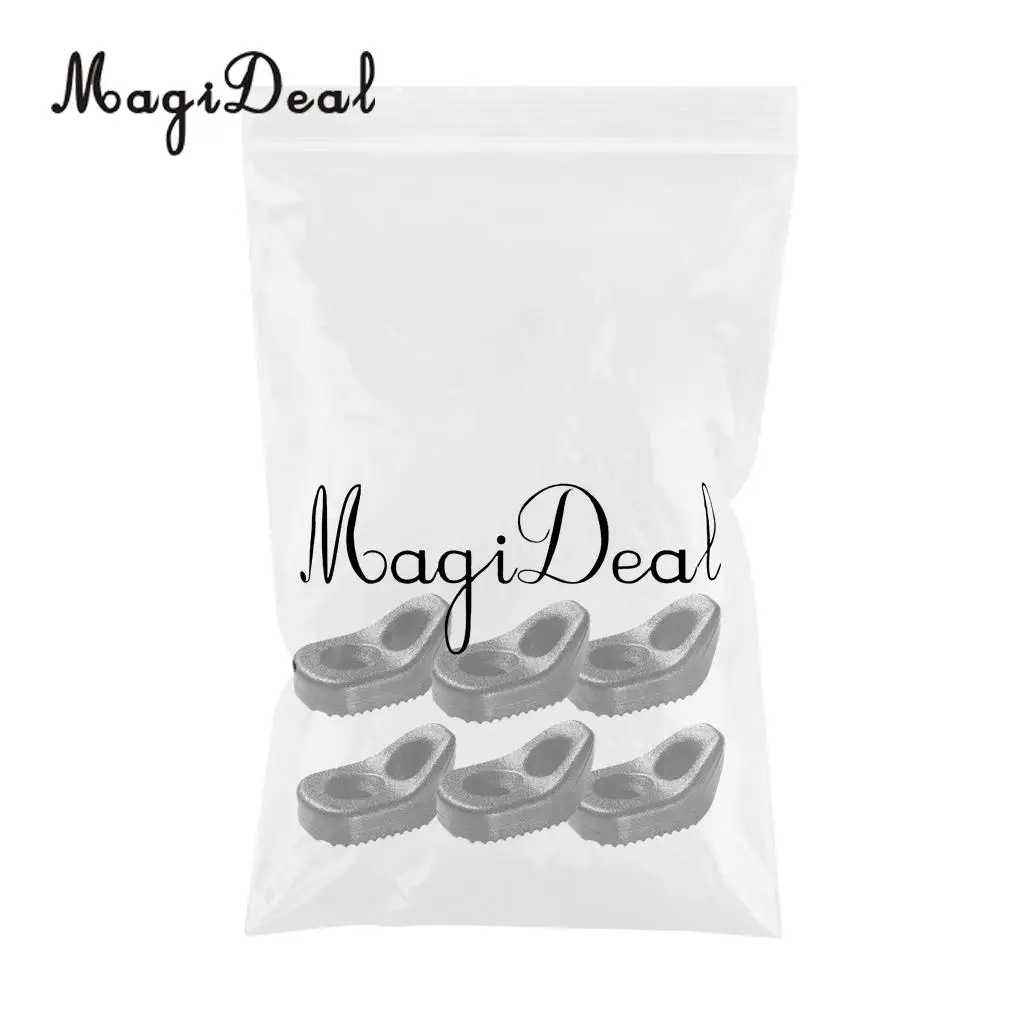 MagiDeal Heavy Duty 6Pcs Kayak Canoe Single Eyelet Tie Down Loop Safety Deck Fitting Replacement Kit for Rowing Boat Water Sport