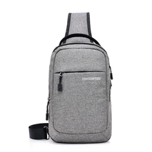 Для мужчин грудь Слинг Сумка Кроссбоди мешок мода полиэстер Горячая мужской ежедневно рюкзак средний Размеры Посланник Сумка серый