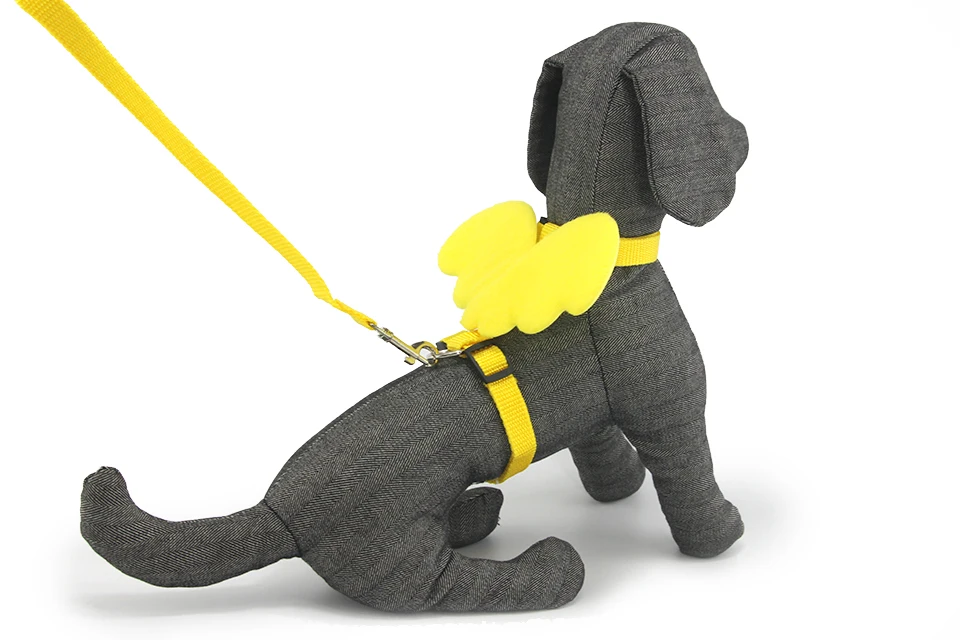 Cute Dog Leash Collar Sets Angles Wings Design Pet Dog Leash Lead For Small Dogs Cats Adjustable Dog Harness Outdoor Pet Product 107