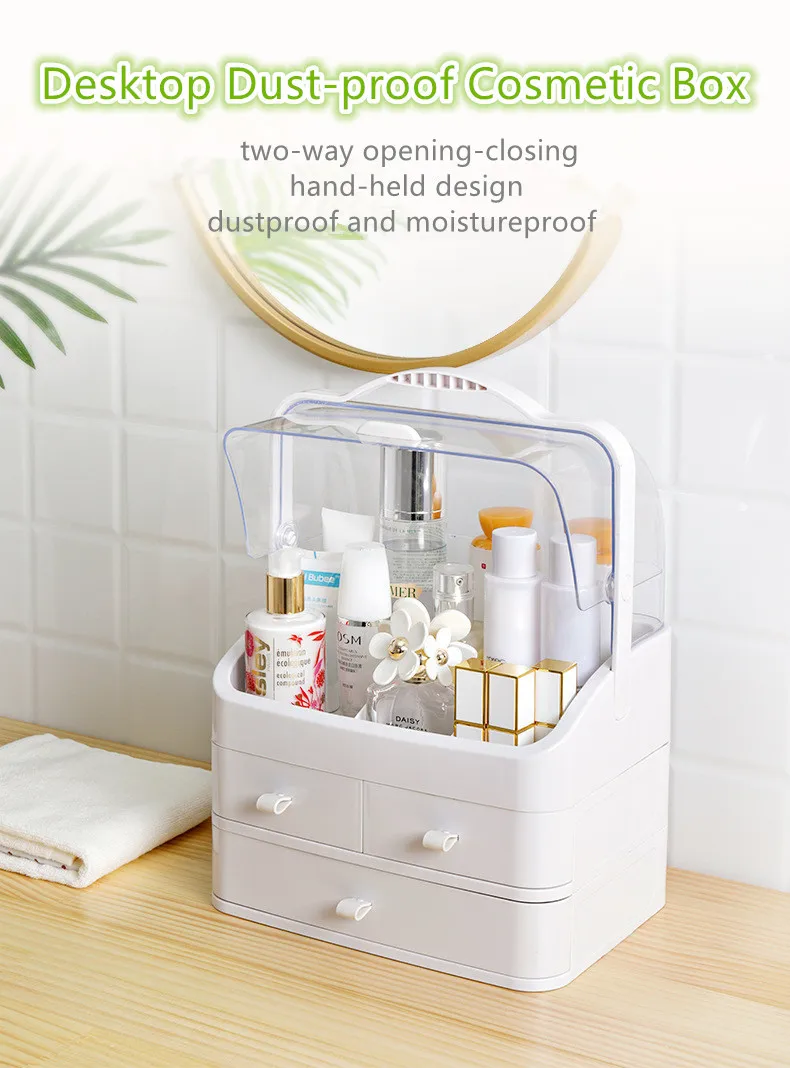 NEW Two-way Opening-Closing Cosmetics Organizer Drawer Acrylic Cutlery Jewelry Organizer Storage Box Makeup Organizer Acrylic