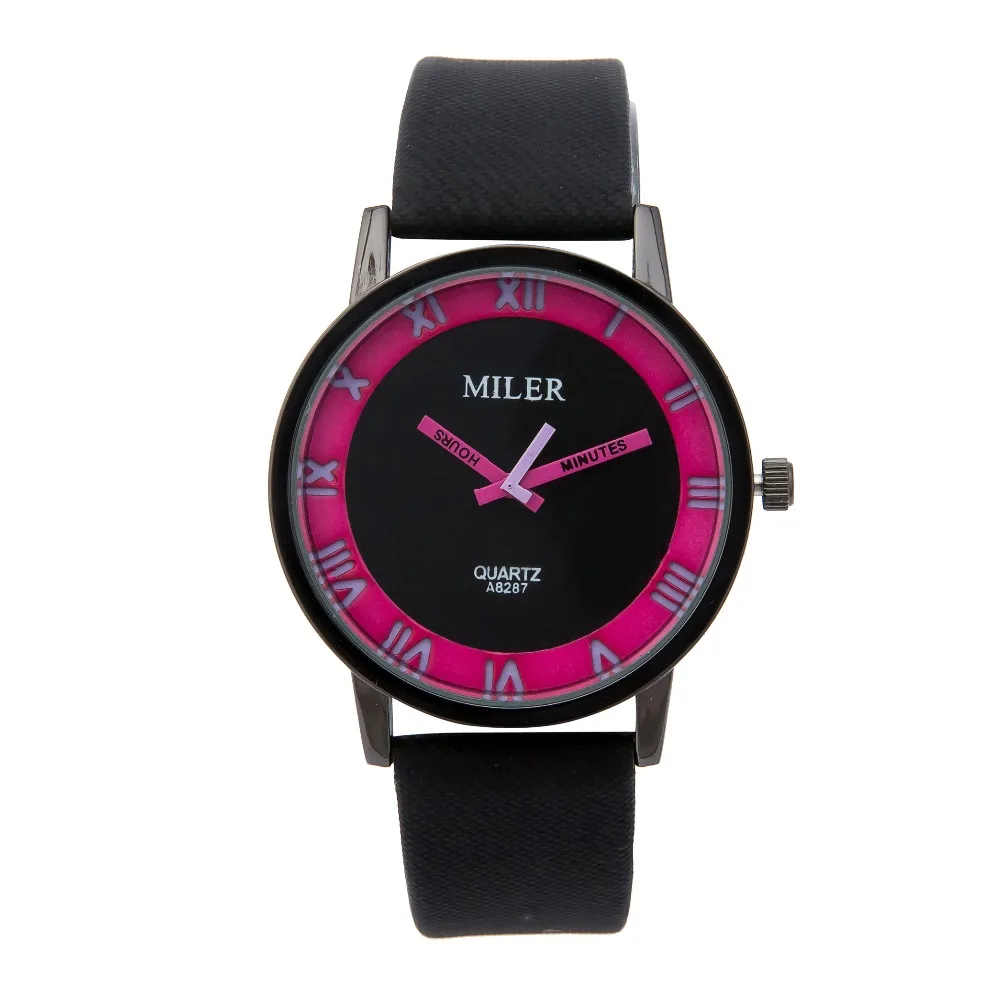 Reloj Mujer 2016 модные разноцветные женские часы люксовый бренд кожаный ремешок