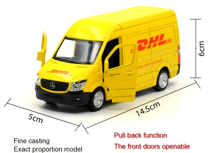 РМЗ CITY 1:36 Sprinter фургон(DHL) сплава литья под давлением модель автомобиля игрушка с оттягиваемая назад для детей подарки коллекция игрушка