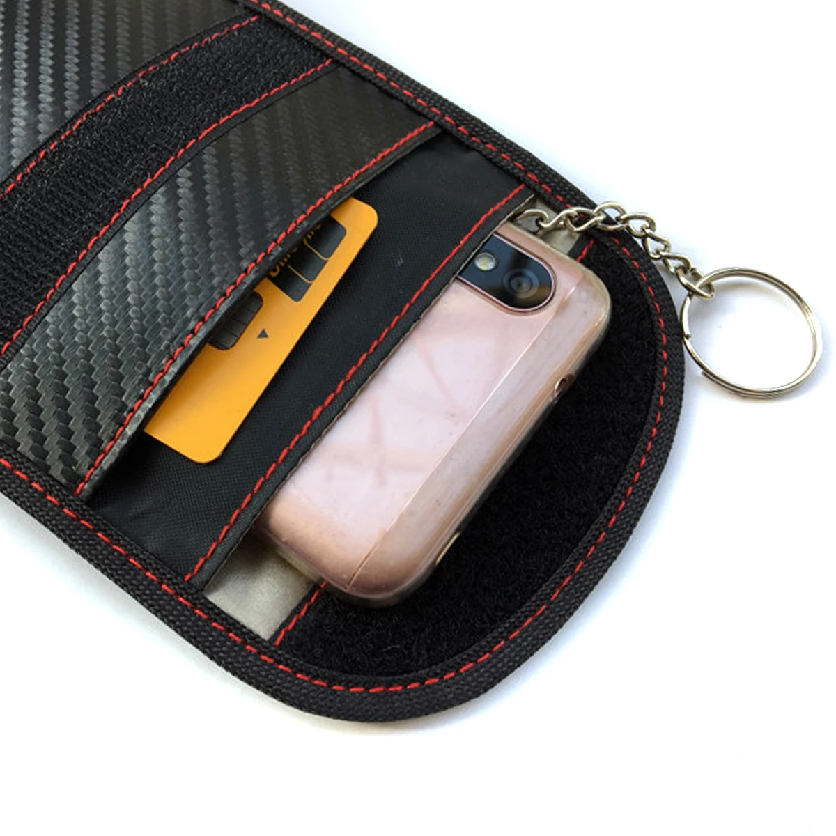 1 шт./2 шт. портативный сигнальный блокатор автомобильный чехол для ключей Faraday клетка без ключа брелок сумка RFID экранирующая сумка с кольцом