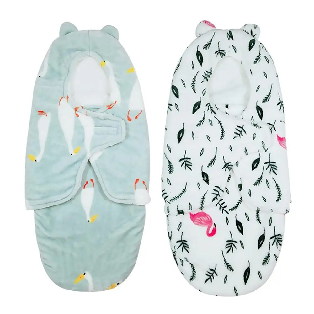 Спальный мешок для малышей, Фланелевое осенне-зимнее утепленное детское одеяло для пеленания ног, принадлежности для новорожденных