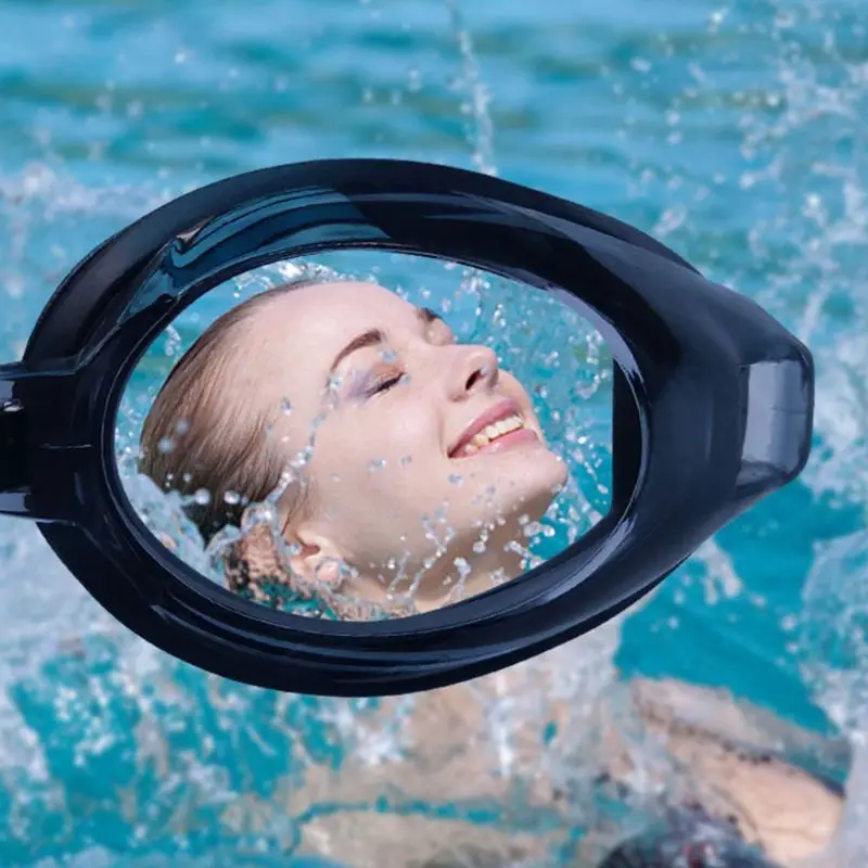 

Adult Kid Swimming Goggles No Leaking Anti Fog Waterproof UV Protection Adjustable Rubber Band Optical Glasses With Portable Bag