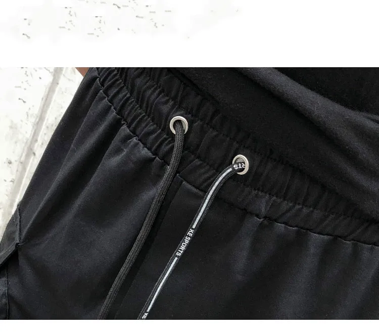 Новые уличные брюки с большими карманами, штаны-шаровары в стиле хип-хоп и панк, спортивные штаны для бега, мужские брюки-карго, Прямая поставка LBZ60