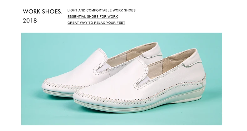 ANNO/белая кожаная обувь для медсестры хирургическая Больничная медицинская обувь с плоской подошвой, безопасная обувь для салона красоты для мужчин