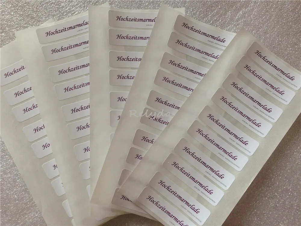 

1000pcs Free shipping custom hand made jam jar glass bottle dressing gift tag paper sticker wedding packaging seal label 60*15mm