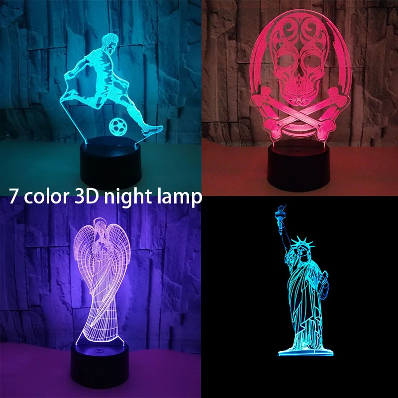 3D Characters Cartoon Table Lamp Luminaria RGB Led Night Lights New