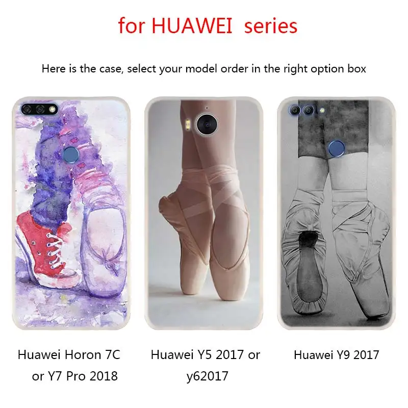 Балетные тапочки для девочек чехол телефона Huawei Mate 10 20 30 Lite 20X Pro Nova 3 4 5i Y7 Y9 2019 2018