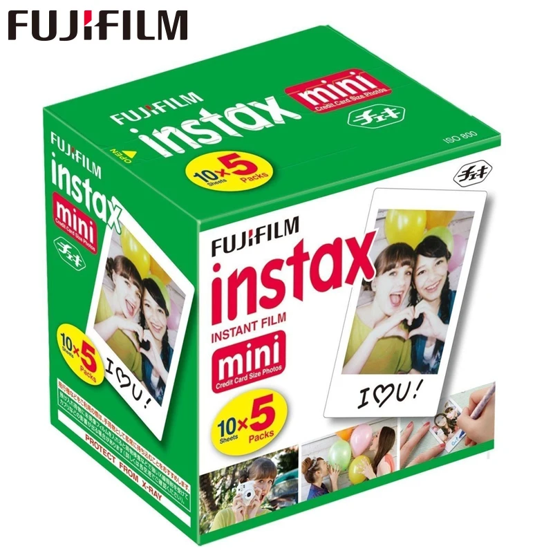 Оригинальная фотобумага Fuji Fujifilm Instax Mini 8 с белыми краями для мини 9 7s 90 25 55 Share SP-1 instant camera 50 листов