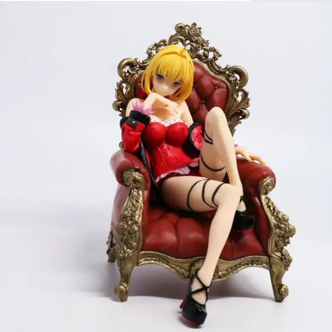 

16cm Fate/Stay Night Saber Red sexy Anime Action Figure PVC New Collection figures toys Collection for Christmas gift