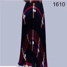 Модные летние эластичные юбки миди с блестками гофрированные трапециевидные шифоновые юбки в клетку для женщин женские винтажные юбки saias