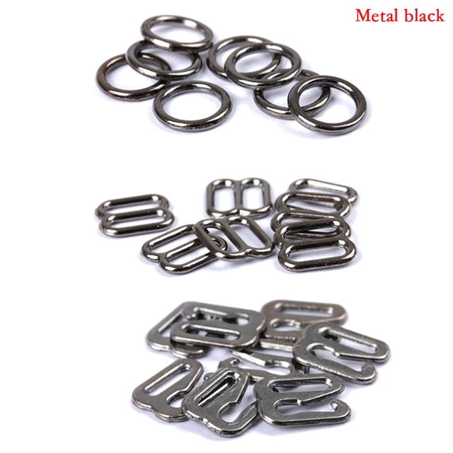 Wholesale 10 sets Various sizes of bra hooks and sliders strap adjusters  buckles 5 color - AliExpress