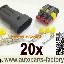 Longyue 3 way pin 20 комплект набор modo impermeabile filo elettrico коннектор