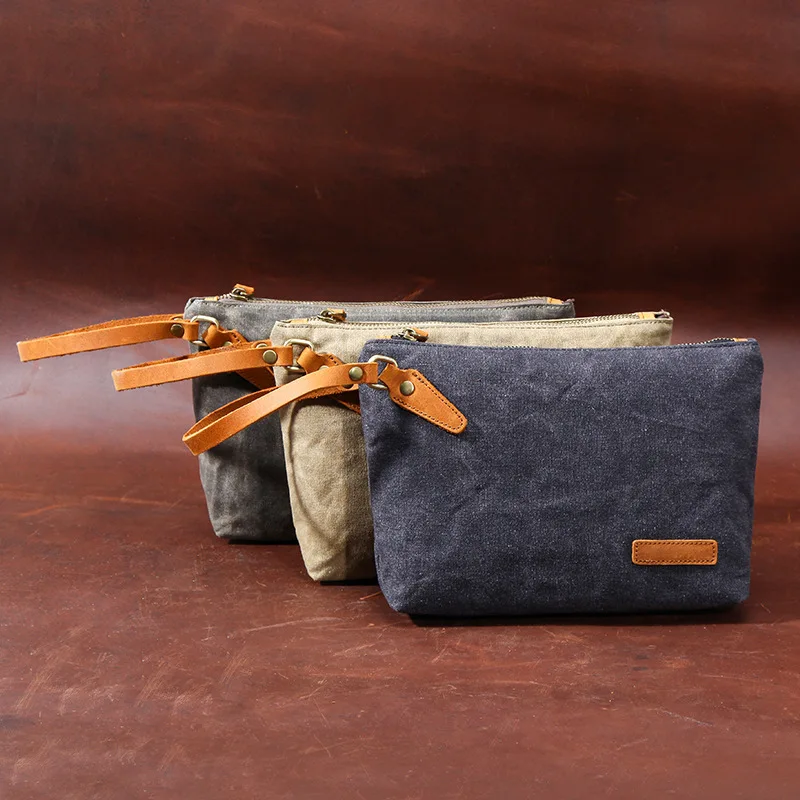 

New Style Batik Canvas Men's Coin Purse Fashion Casual Waterproof Bags