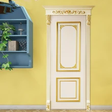 Античный Роскошный Золотой резной деревянный панельный дизайн основной двери
