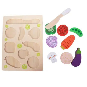 

MWZ Children Pretned Play Toy Magnetic Wooden Cutting Vegetable Simulation Food Pretend Kid Educational Game Toys Gift, Vegeta