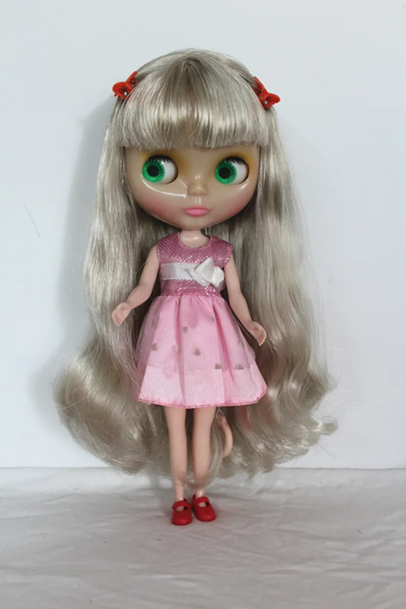 ICY Neo Blythe Doll Silver Grey Hair Jointed Body 30cm