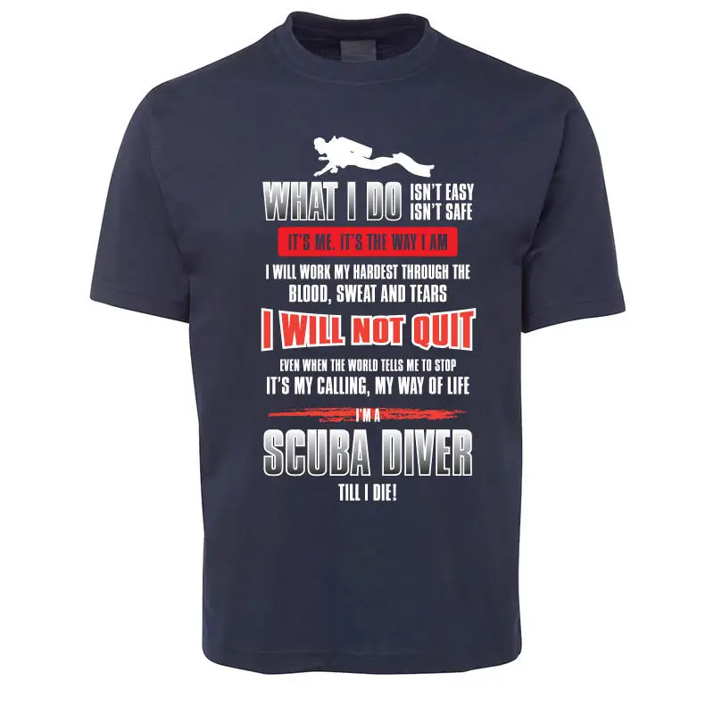 Men T-Shirt Men Clothing Plus Size New Im A Scuba Diver 100% Cotton Tee Shirt Men T-Shirt Men Clothing Plus Size New Im A Scuba Diver 100% Cotton Tee Shirt