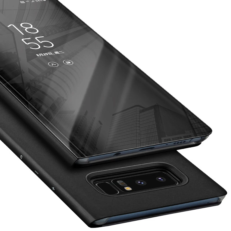 Умный кожаный чехол для Samsung Galaxy S8 S7 Edge S6 S6edge, зеркальный флип-чехол с подставкой для Samsung S 8 7 6 edge Plus, чехол