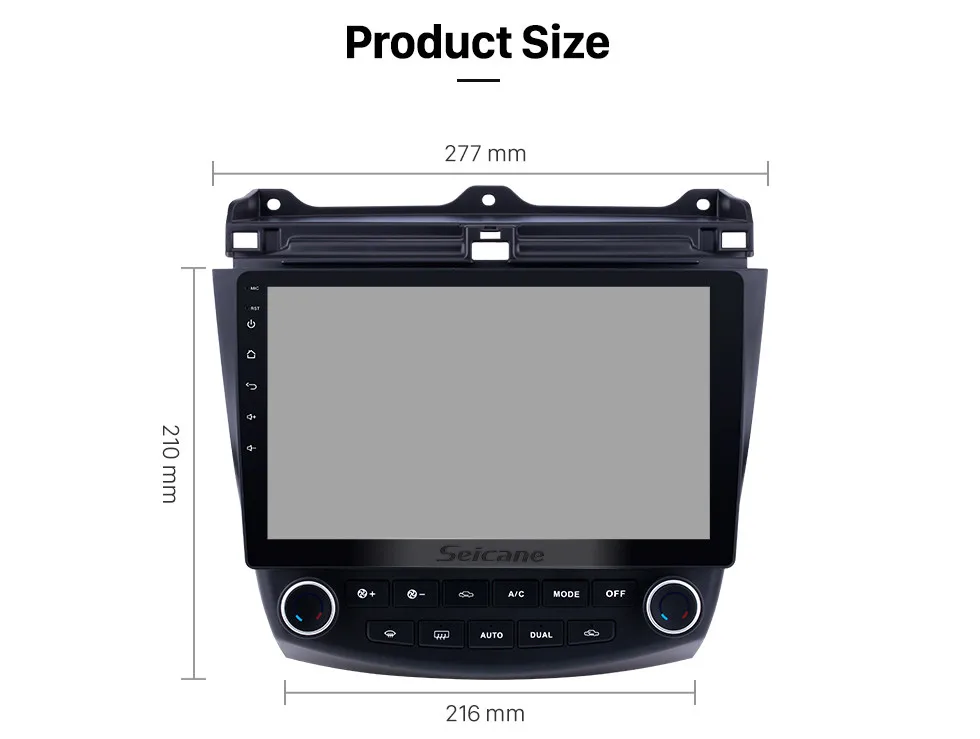 Best Seicane Car Android 8.1 GPS 10.1" HD 2Din Auto Radio For Honda Accord 7 2003 2004 2005 2006 2007 Stereo Player Quad Core 3G Wifi 19