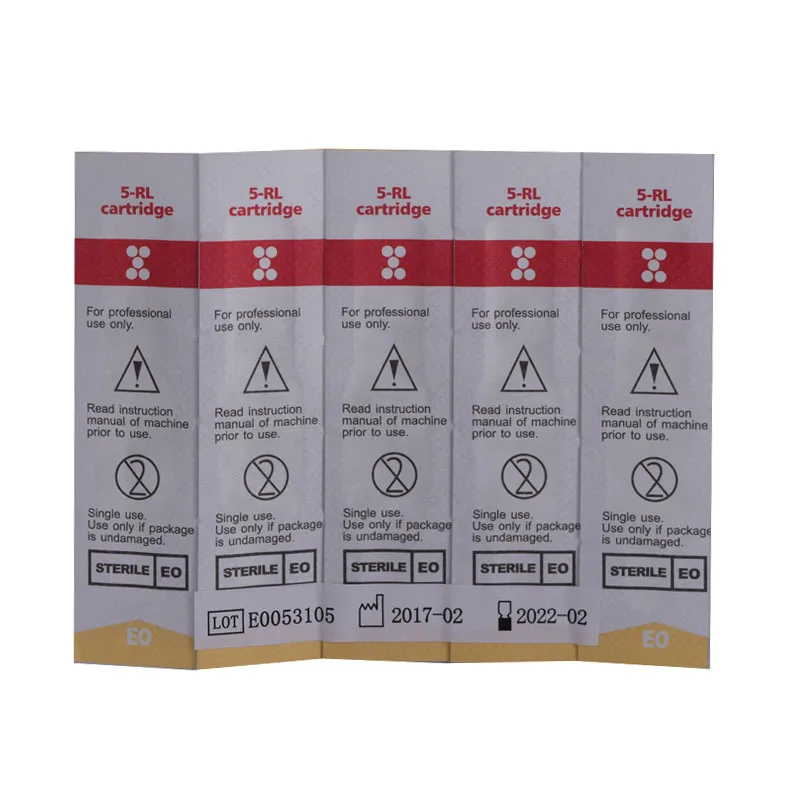 New 10Piece 5RL Disposable Sterilized Tattoo Permanent Makeup Pen Machine Needles Tips Eyebrow lip Microblading supplies