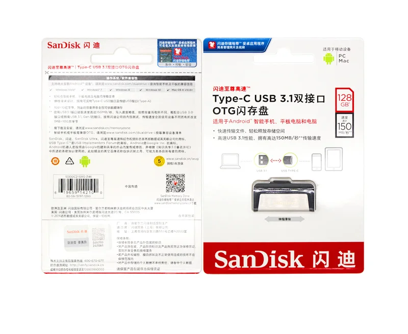 Флеш-накопитель sandisk Memoria Usb 64 Гб USB 3,0 type-C CC2 U диск 128 ГБ Флешка 32 Гб карта памяти для ПК