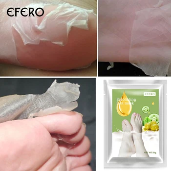 

EFERO Baby Foot Mask Exfoliating Foot Film Socks Pedicure Exfoliating To Dead Skin Nourish Foot Foot Corn Removal TSLM1
