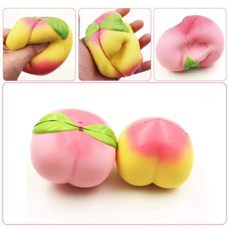 Jumbo Peach снятие стресса 10 см медленно поднимающаяся мягкая фруктовая коллекция подарок украшение Антистресс игрушка для детей розовый желтый цвета