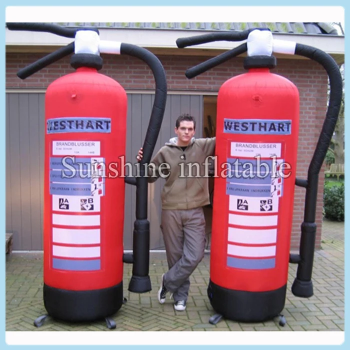 

Custom made giant inflatable fire extinguisher with fan inflatable fire extinguisher replica for promotion free shipping